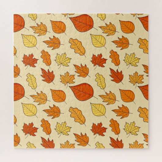 Leaf-Konzept: Muster für Autumn Symbol Puzzle (Vertikal)