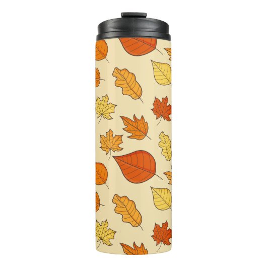 Leaf-Konzept: Muster für Autumn Symbol Thermosbecher (Vorderseite)