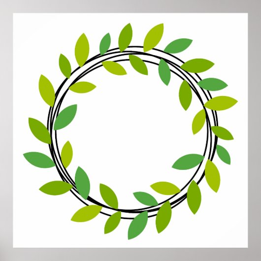 Leaf-Kranz Poster (Vorne)
