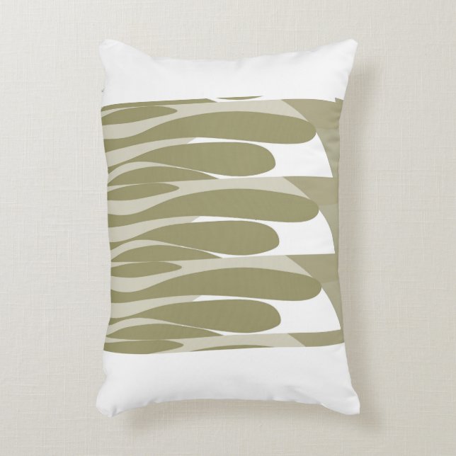 Leaf & Kurvur abstrakt Dekokissen (Vorderseite(Vertikal))