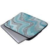 Leaf & Kurvur abstrakt Laptopschutzhülle (Vorne Knopf)