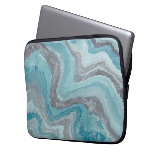 Leaf & Kurvur abstrakt Laptopschutzhülle (Vorderseite Links)