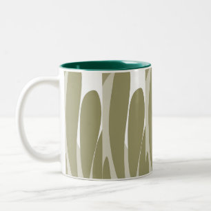 Leaf & Kurvur abstrakt Zweifarbige Tasse