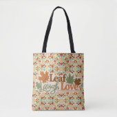 Leaf Laugh Liebe Wasserfarben fallen Blätter Tasch Tasche (Vorderseite)