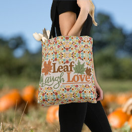 Leaf Laugh Liebe Wasserfarben fallen Blätter Tasch Tasche