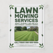 Leaf & Lawn Mowing Services Flyer (Vorne)