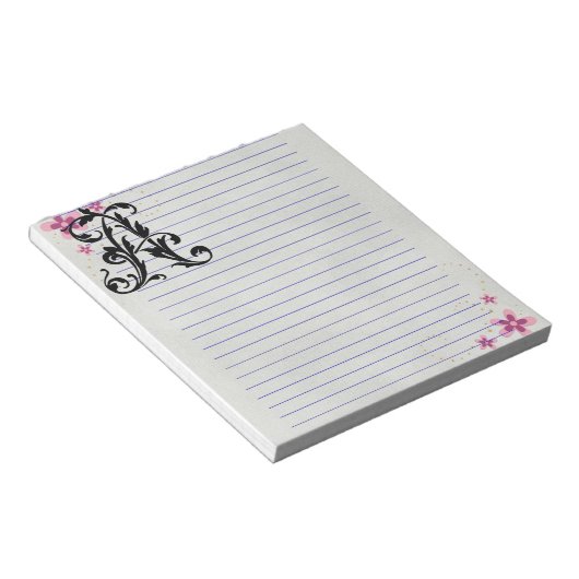 Leaf Letter A Notizblock (angewinkelt)