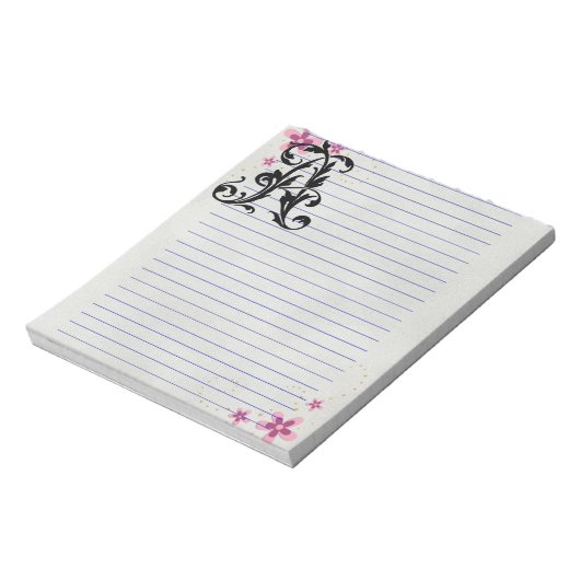 Leaf Letter A Notizblock (Rotiert)