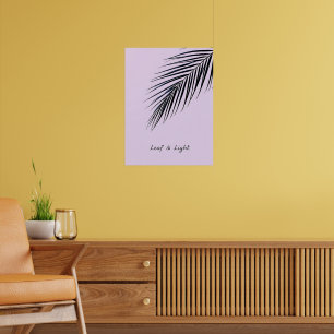 Leaf & Light - Minimalistisches Palmblätterblatt Poster