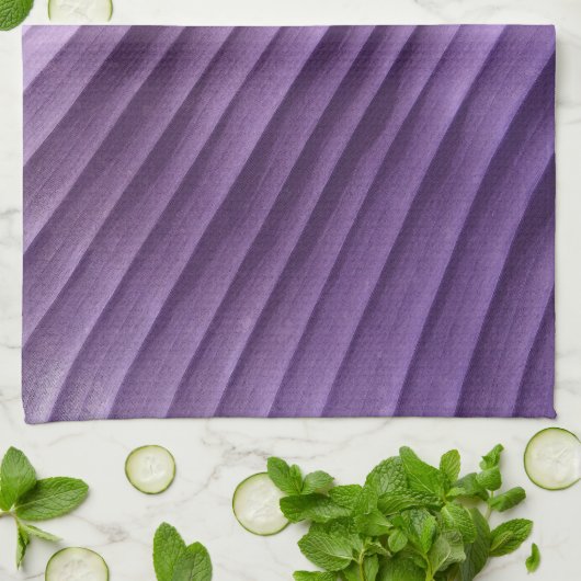 Leaf Lila Diagonal Küchentuch (Gefaltet)