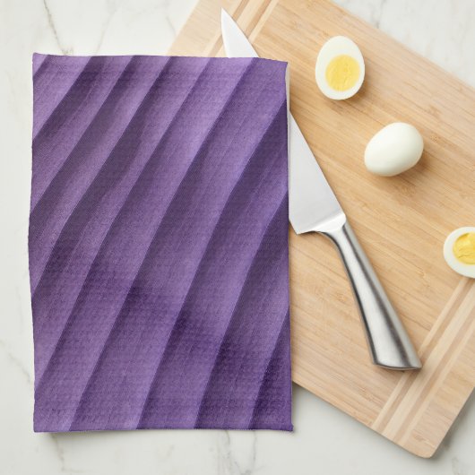 Leaf Lila Diagonal Küchentuch (Viertel Falte)