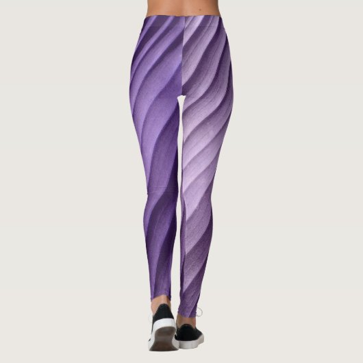Leaf Lila Diagonal Leggings (Rückseite)