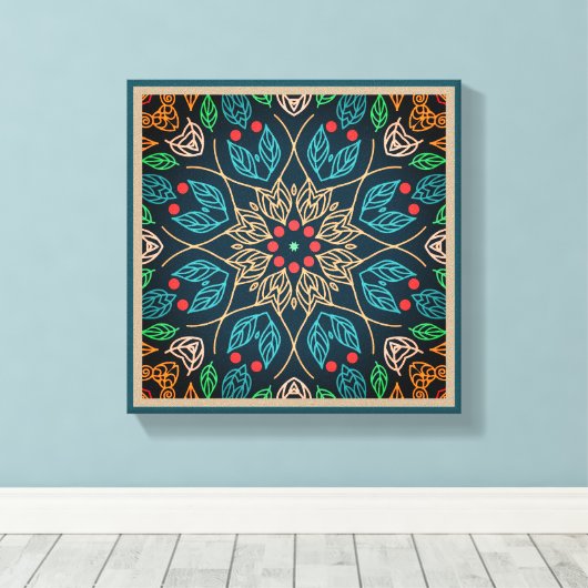 Leaf Line Kunst im Freien Originelle Naturmauern D Leinwanddruck (Insitu (Holzboden))