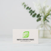 Leaf Logo | Finance  Visitenkarte (Stehend Vorderseite)
