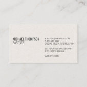 Leaf Logo | Finance  Visitenkarte (Rückseite)