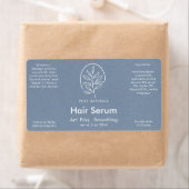 Leaf Logo Neutral Blue Modernes botanisches Produk (Insitu)