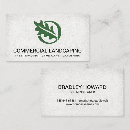 Leaf-Logo Visitenkarte (Vorne/Hinten)