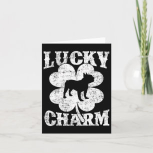 Leaf Lucky Charm French Bulldog St Patrick's Day Karte