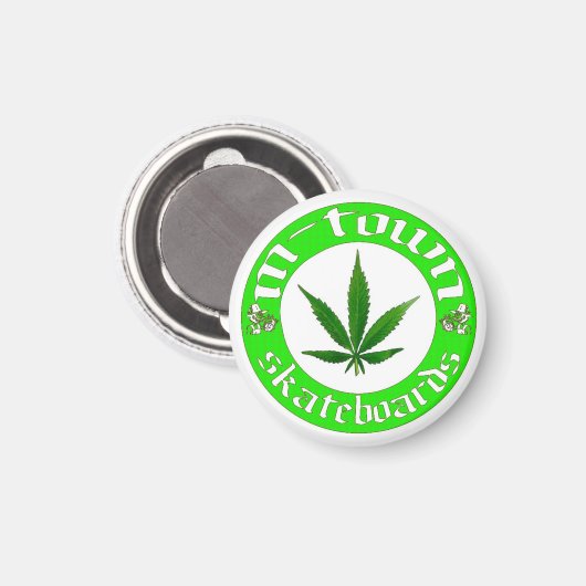 leaf magnet white (Vorderseite/Rückseite)