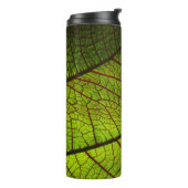 Leaf Makro-Venen Blätter Venen grün Thermosbecher (Nach links gedreht)