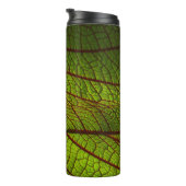 Leaf Makro-Venen Blätter Venen grün Thermosbecher (Nach rechts gedreht)
