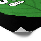 Leaf Me Alone - Angry Leaf Art Poster (Ecke)