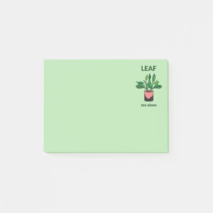 Leaf Me Alone Funny Sarcastic Quote Gardeners Post-it Klebezettel