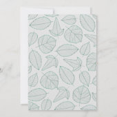 Leaf-Minimale Hochzeit im Herbst Einladung (Rückseite)