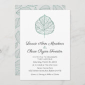 Leaf-Minimale Hochzeit im Herbst Einladung (Vorne/Hinten)