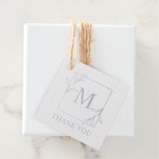 Leaf Monogram Geschenkanhänger (Mit Box)