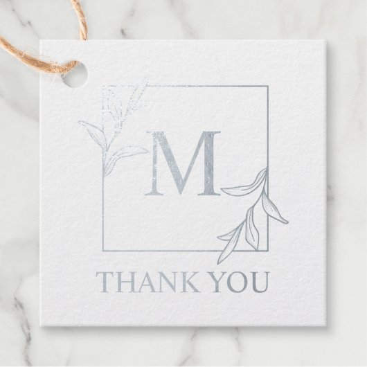 Leaf Monogram Geschenkanhänger (Vorderseite)