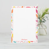 Leaf Mosaik Moderne in Korallen und Rosa individue Dankeskarte (Stehend Vorderseite)