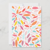 Leaf Mosaik Moderne in Korallen und Rosa individue Dankeskarte (Rückseite)