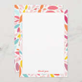 Leaf Mosaik Moderne in Korallen und Rosa individue Dankeskarte (Vorne/Hinten)