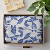 Leaf-Motif, blau-weiß, Keramik - Geschenke / Craft Seidenpapier (Geschenk)