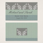 Leaf Motif Save the Date Custom (Vorne & Hinten)