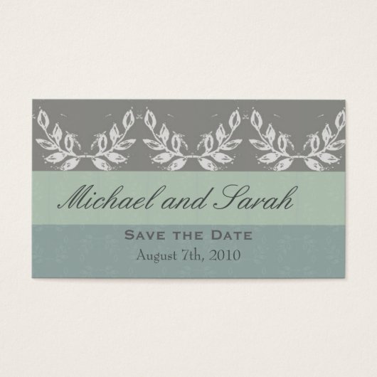 Leaf Motif Save the Date Custom (Vorderseite)