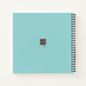 Leaf Motif Square Spiral Notebook Notizblock (Rückseite)
