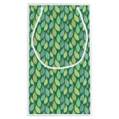Leaf Muster Background Geschenktasche Kleine Geschenktüte (Rückseite)