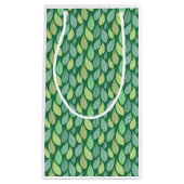 Leaf Muster Background Geschenktasche Kleine Geschenktüte (Vorderseite)
