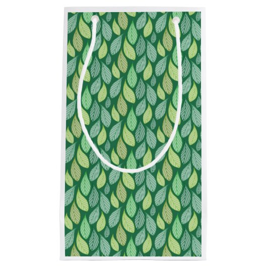 Leaf Muster Background Geschenktasche Kleine Geschenktüte (Vorderseite)