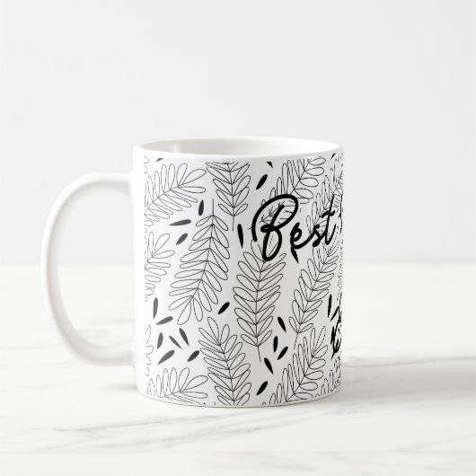 Leaf-Muster Beste Lehrerin je Kaffeetasse (Links)
