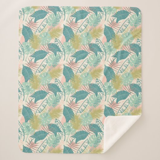 Leaf-Muster-Decken Sherpadecke (Vorderseite)