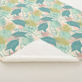 Leaf-Muster-Decken Sherpadecke (3/4)