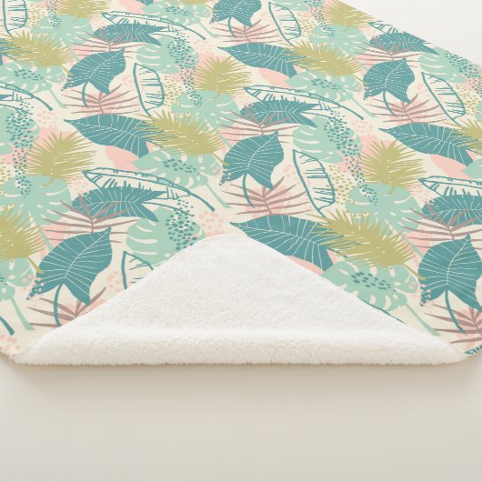 Leaf-Muster-Decken Sherpadecke (3/4)