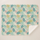 Leaf-Muster-Decken Sherpadecke (Vorderseite (Horizontal))