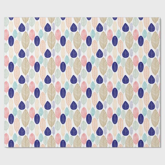 Leaf-Muster - Farben 01 Geschenkpapier (Flach)