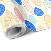 Leaf-Muster - Farben 02 Geschenkpapier (Rolleneckpunkt)