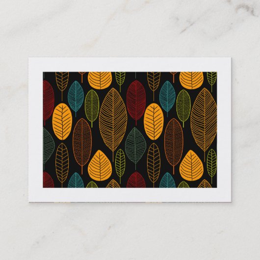 Leaf-Muster - Farben (begrenzt) Visitenkarte (Vorderseite)