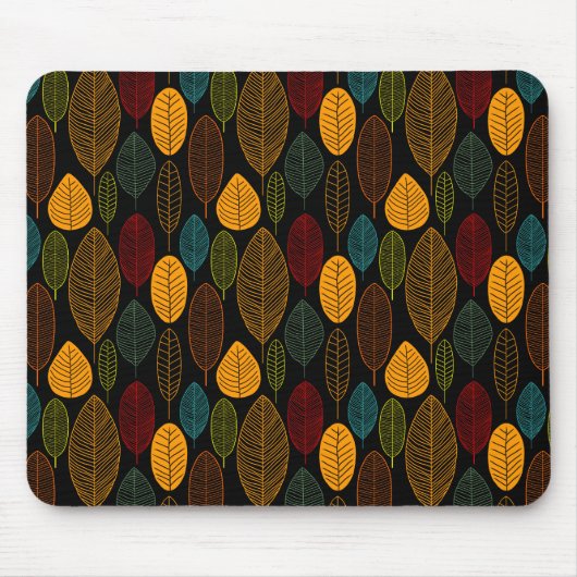 Leaf-Muster - Farben Mousepad (Vorne)